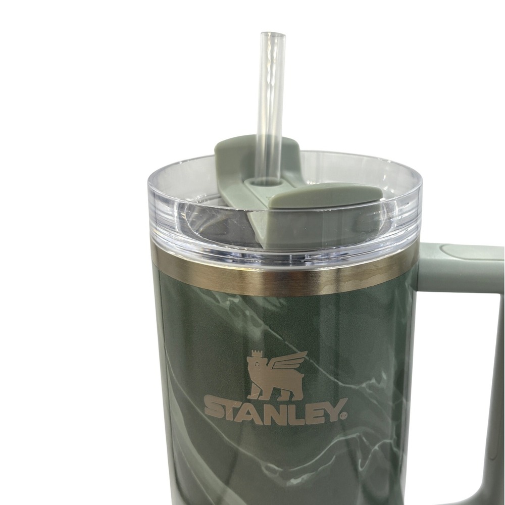 Stanley 30oz H2.0 FlowState Quencher Tumbler Agate Calacatta Green Marble - Picture 2 of 7